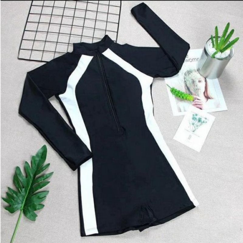 Baju renang cewek/ baju renang lengan panjang/Baju Renang import/ Pakaian renang murah