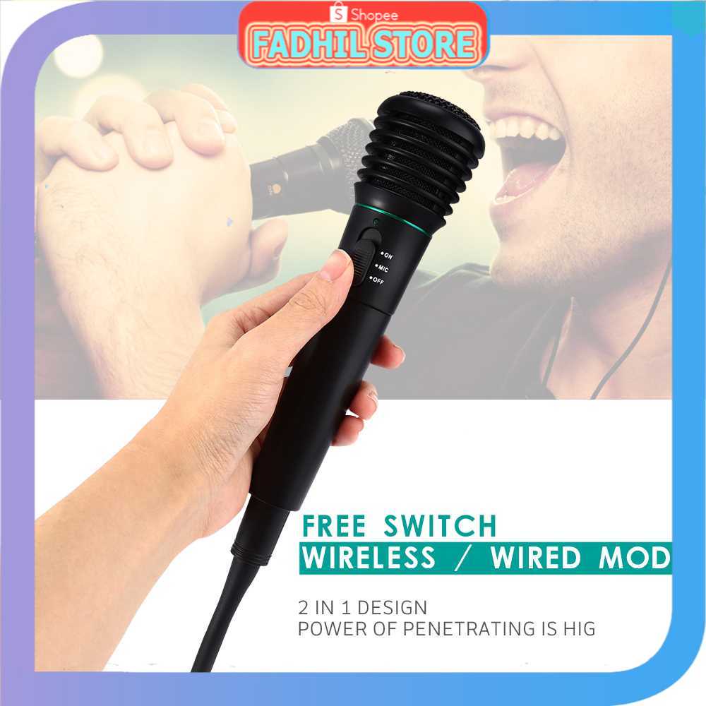 Mikrofon Profesional 2 in 1 Wireless Wired - WM-308