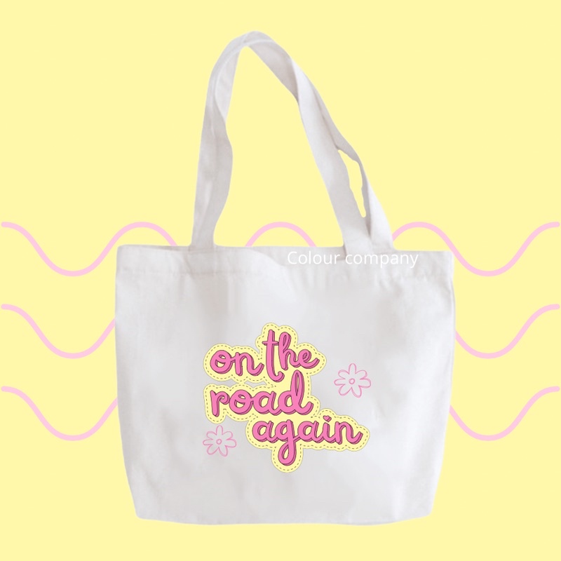 TOTEBAG PASTEL TYPOGRAPHY