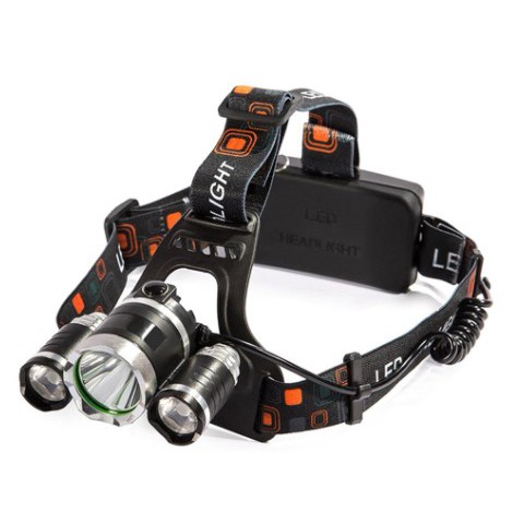 [PETUALANG] -  TaffLED Ares Headlamp Headlight 3 LED Cree XM-L T6 + 2 XEP 10000 Lumens - L3 - Black