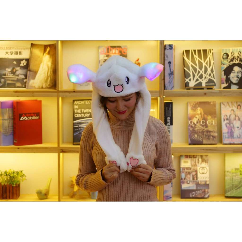 [READY STORK]BUNNY HAT DANCE LED TOPI  TELINGA BERGERAK MAGIC RABBIT KOREAN TIK TOK LED Z0202