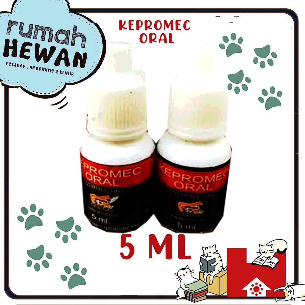 Kepromec Oral 5ml - Obat Kutu Jamur Scabies Kucing &amp; Anjing