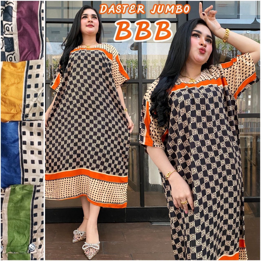 Daster Rayon Jumbo ld 120 Kekinian Motif Batik Busui Bumil Kancing depan Lengan pendek