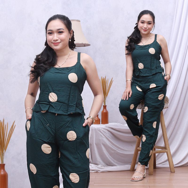 Setelan Tanktop Wanita || Vava Panjang || Baju Tidur || Santai setelan piyama || Daster Bali