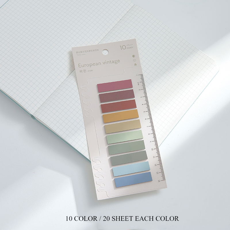 200 Lembar Sticky Note Warna Neon Untuk Pembatas Buku-D