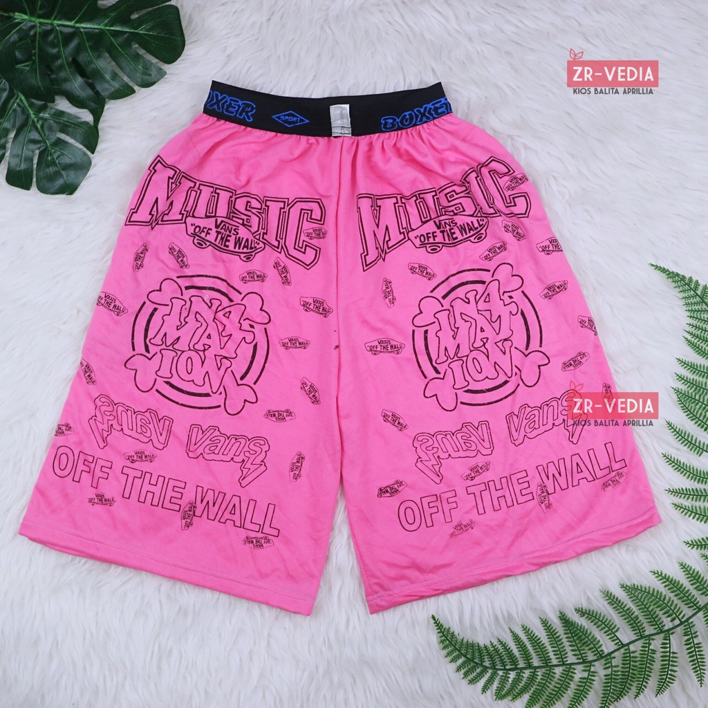 Celana Boxer Uk Dewasa / Pants Santai Kolor Motif Pendek Model Street Adem Pria Harian Outfit Laki