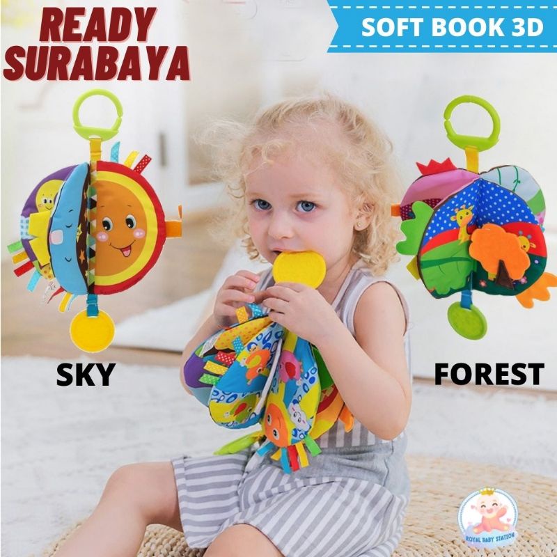 Buku Mainan Edukasi Bayi Soft Book 3D Langit dan Hutan