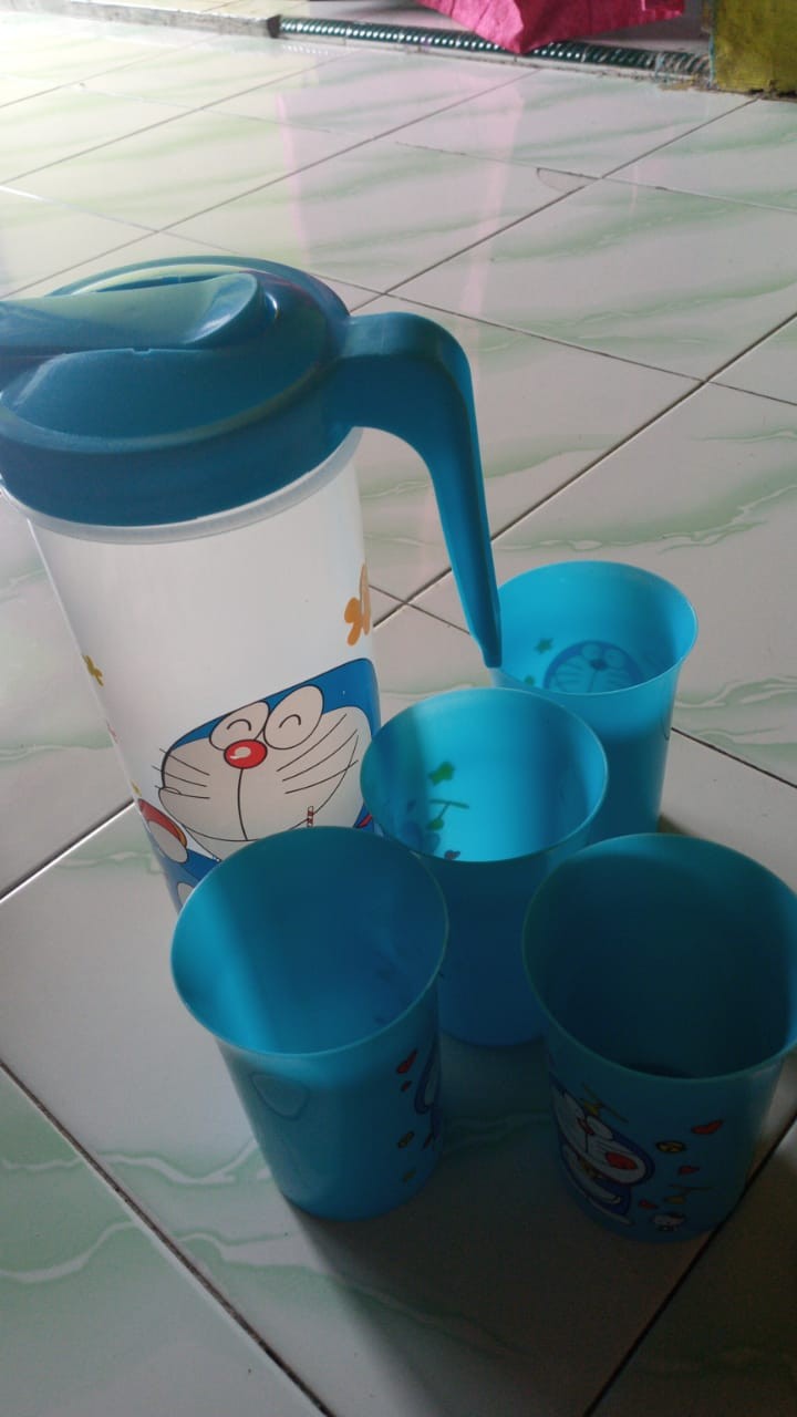 # Teko Set Karakter# Teko Set Beranak Gelas 5 In#