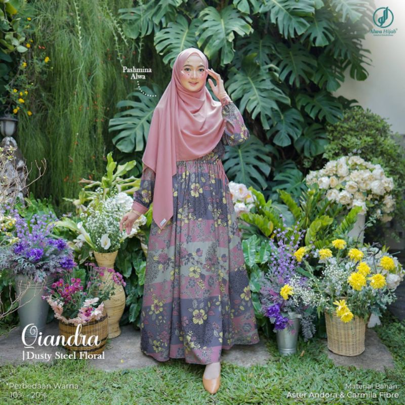 GAMIS QIANDRA NON SET {Tanpa Hijab } • ORIGINAL ALWA HIJAB