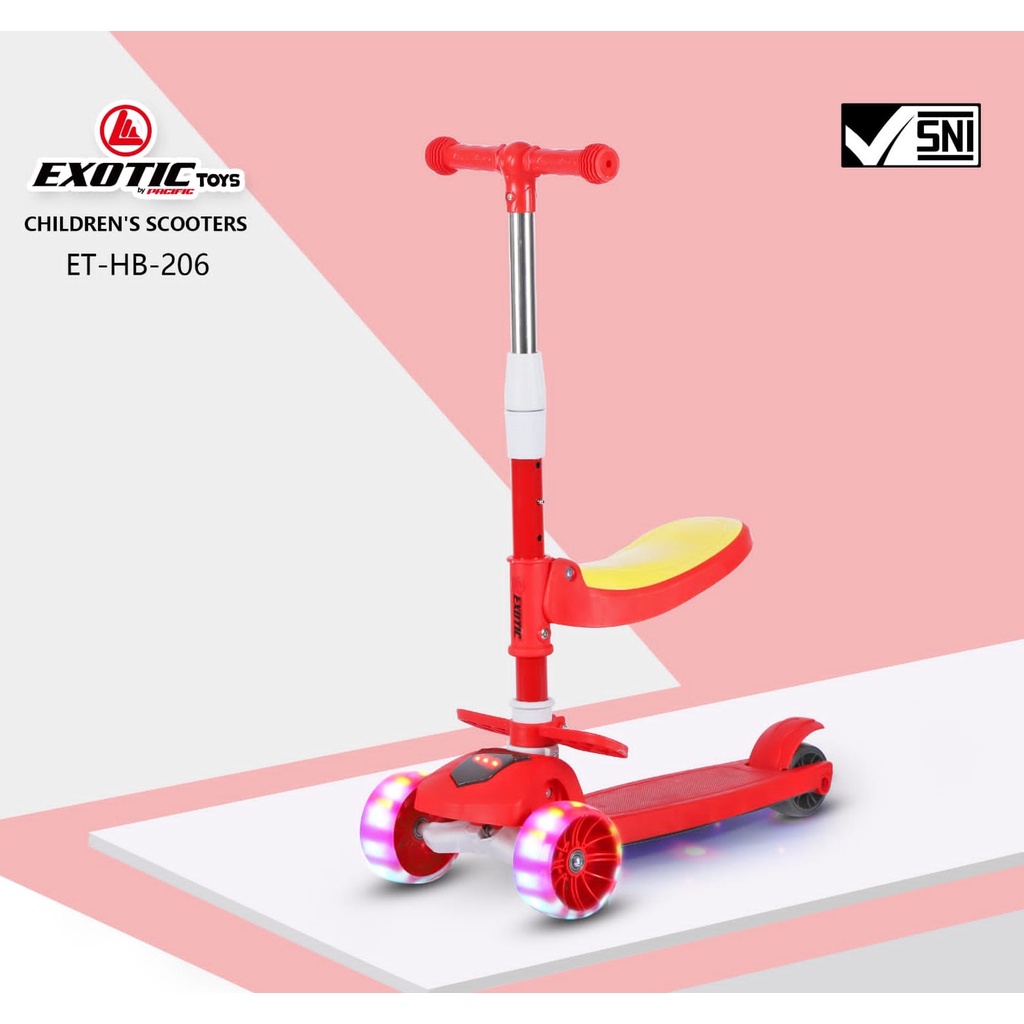Scooter Skuter Anak Otoped Exotic ET HB206 Roda 3 Bisa di Lipat By Pacific-1