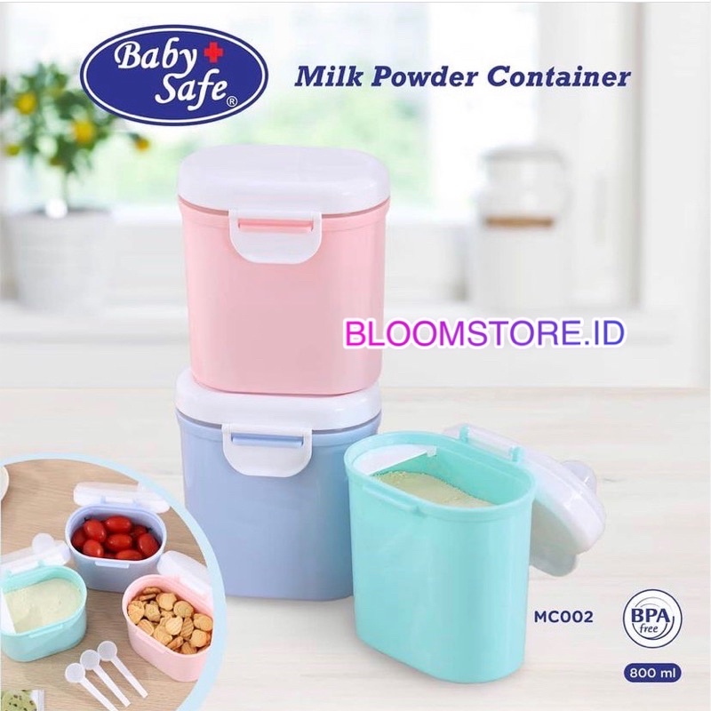 BABY SAFE Milk Powder Container Tempat Wadah Penyimpanan Susu Bubuk Formula 400 800 ml 400ml 800ml MC001 MC002 MC 001 002 BabySafe Murah Termurah Promo