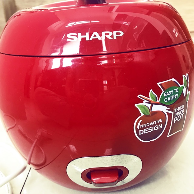 Sharp apple rice cooker preloved/sharp apel penanak nasi