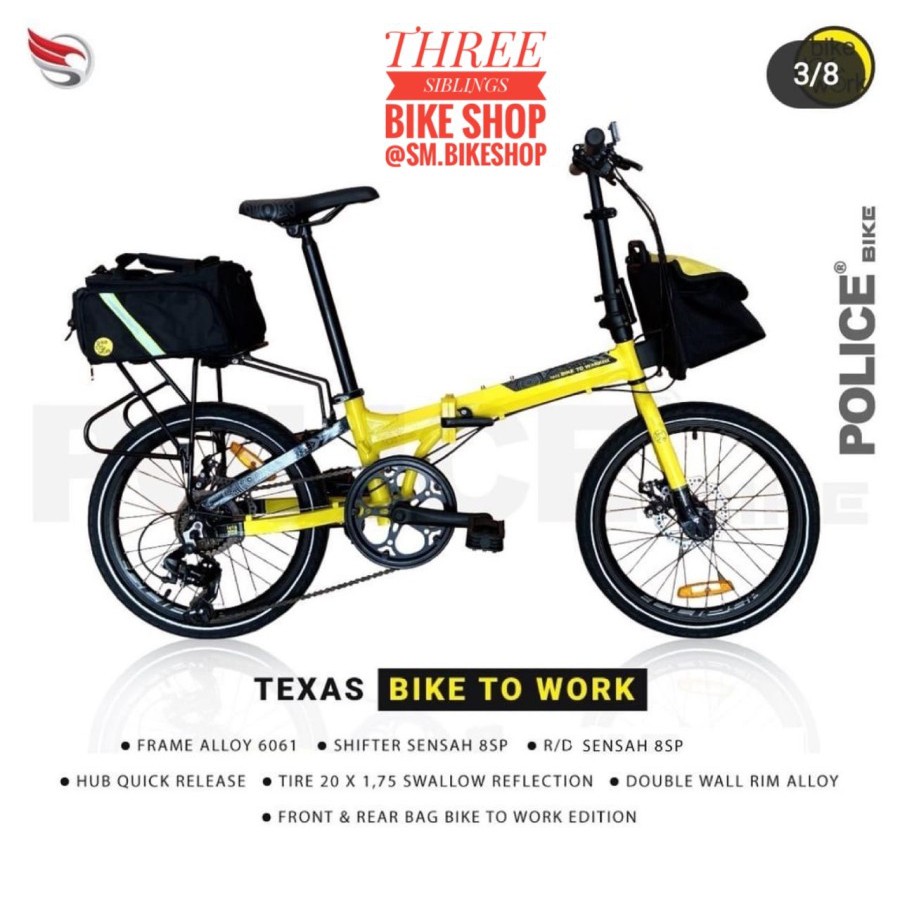 SEPEDA LIPAT ELEMENT POLICE TEXAS BIKE TO WORK EDITION 2021 wp INCH