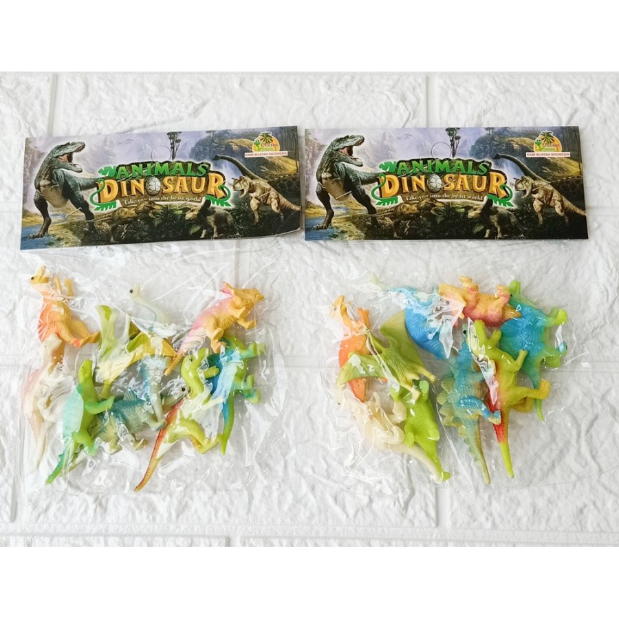 Figure Animal Dinosaur World isi 9 pcs OCT 1203 / Mainan Anak Simulasi Replika Hewan Mini Atur Binatang