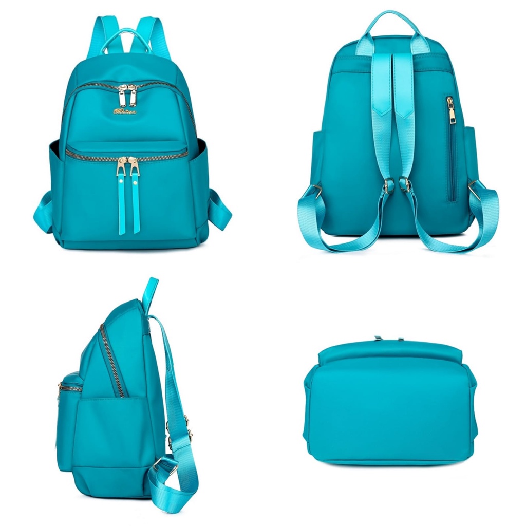 TAS RANSEL WANITA IMPORT KOREA CEWEK ANTI AIR BIRU SOLVA TA601T3 GENDONG BACKPACK PUNGGUNG SEKOLAH KULIAH KERJA REMAJA KEKINIAN MURAH BATAM BRANDED PREMIUM