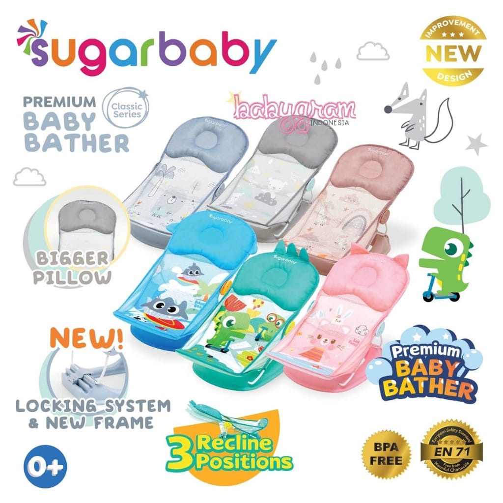 Deluxe Baby Bather Sugarbaby Bouncer 0+ Month / Bak Tempat Mandi Bayi Sugar baby SNI