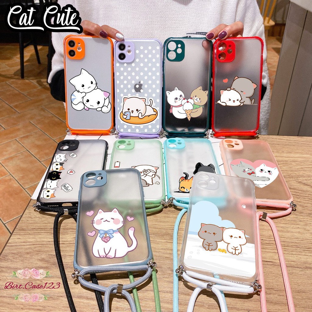 Softcase Slingcase Lanyard Choice CAT CUTE Realme C1 C2 C3 2 5 5i 5s 6 7 Pro BC3620