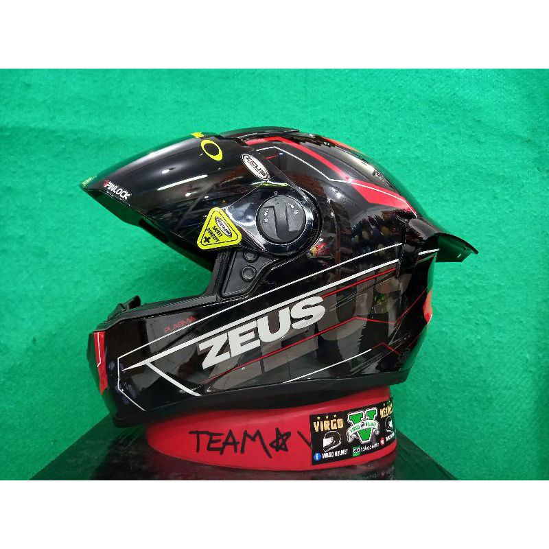 ZEUS HELM ZS811 AL5 PATTERN BLACK RED ZS811