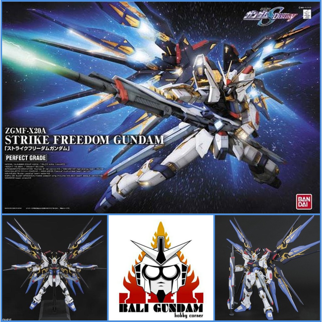 PG 1/60 ZGMF-X20A STRIKE FREEDOM GUNDAM Bali Gundam Hobby Corner Bandai Original