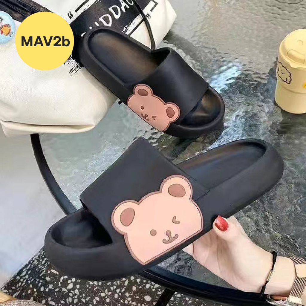 LAPAGO - Sandal Wanita Pria Slip On Cewek Korean Style Empuk Anti Selip Sendal Karet EVA Type MAV