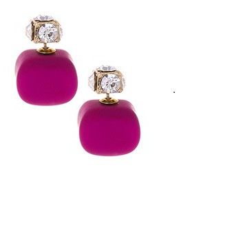 LRC Anting Tusuk Fashion Square Shape Decorated Earrings E614XX