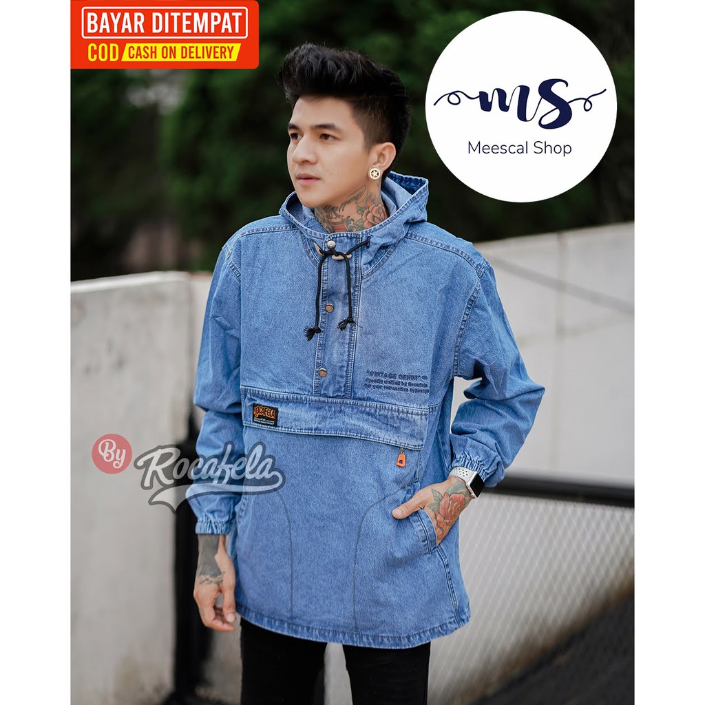 Jaket Jeans Pria Cagoul ROCAFELA 100%ORIGINAL DISTRO