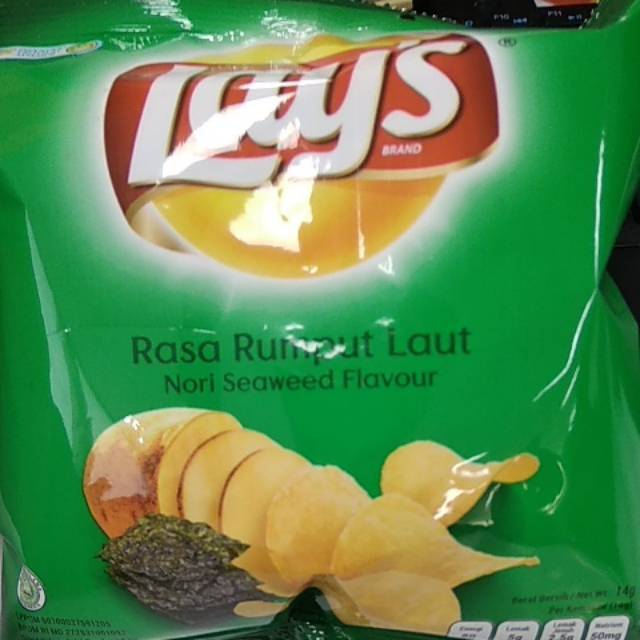 

Lays Rasa rumput laut Nori seaweed flavor