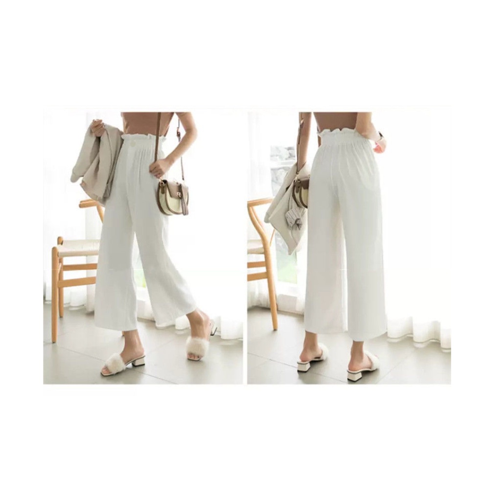 ORI IMPOR bukan jahitan! Super66 Celana wanita kulot highwaist / celana wanita murah panjang kulot scuba korean pants wide leg pants