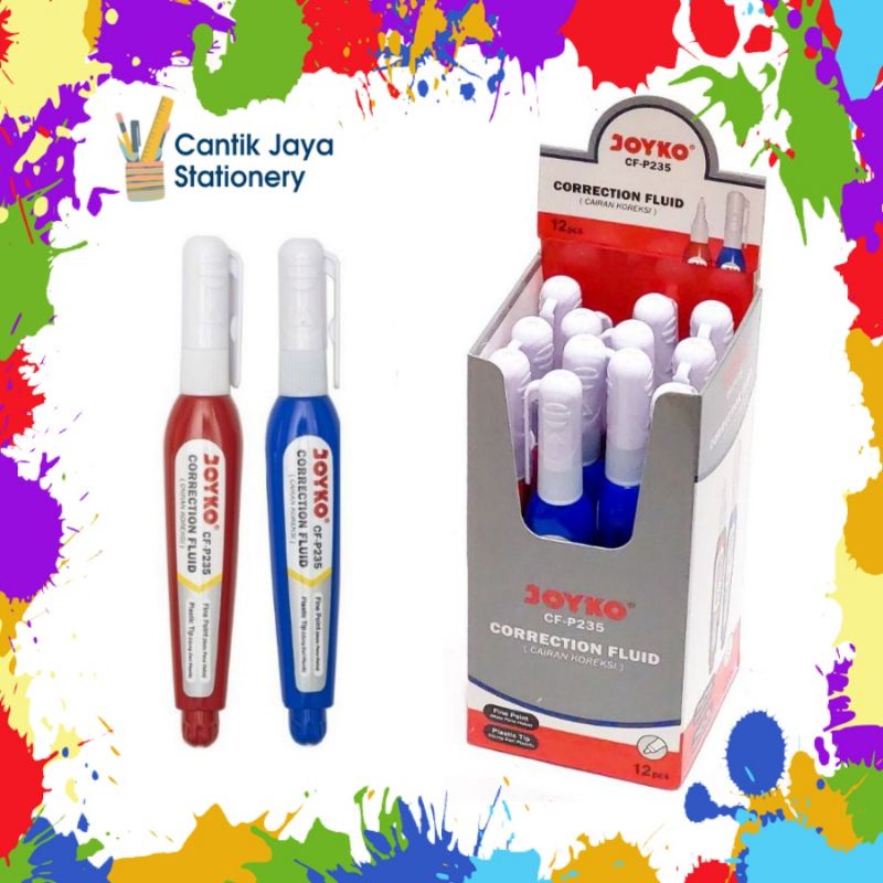 

[1 LSN / 12 PCS] JOYKO CF-P235 Correction Fluid / Cairan Koreksi / Penghapus Cair