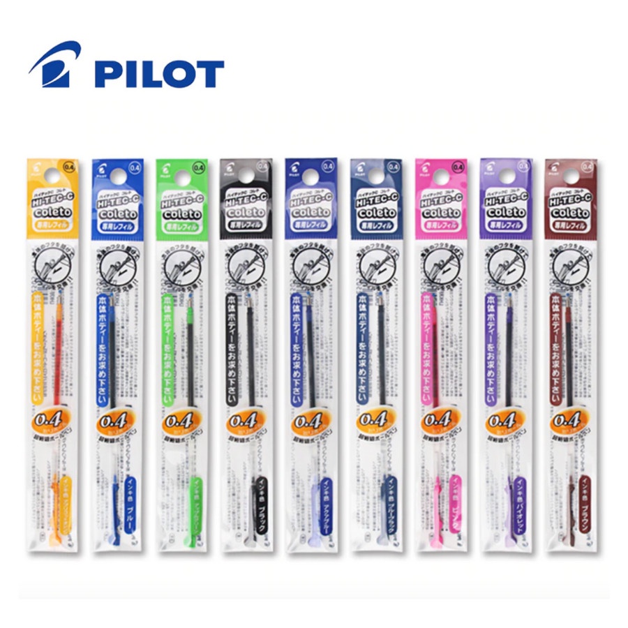 

Pilot Hi-Tec-C Coleto Refill 0.4mm 0.5mm Gel Ink Pencil Eraser LHKRF
