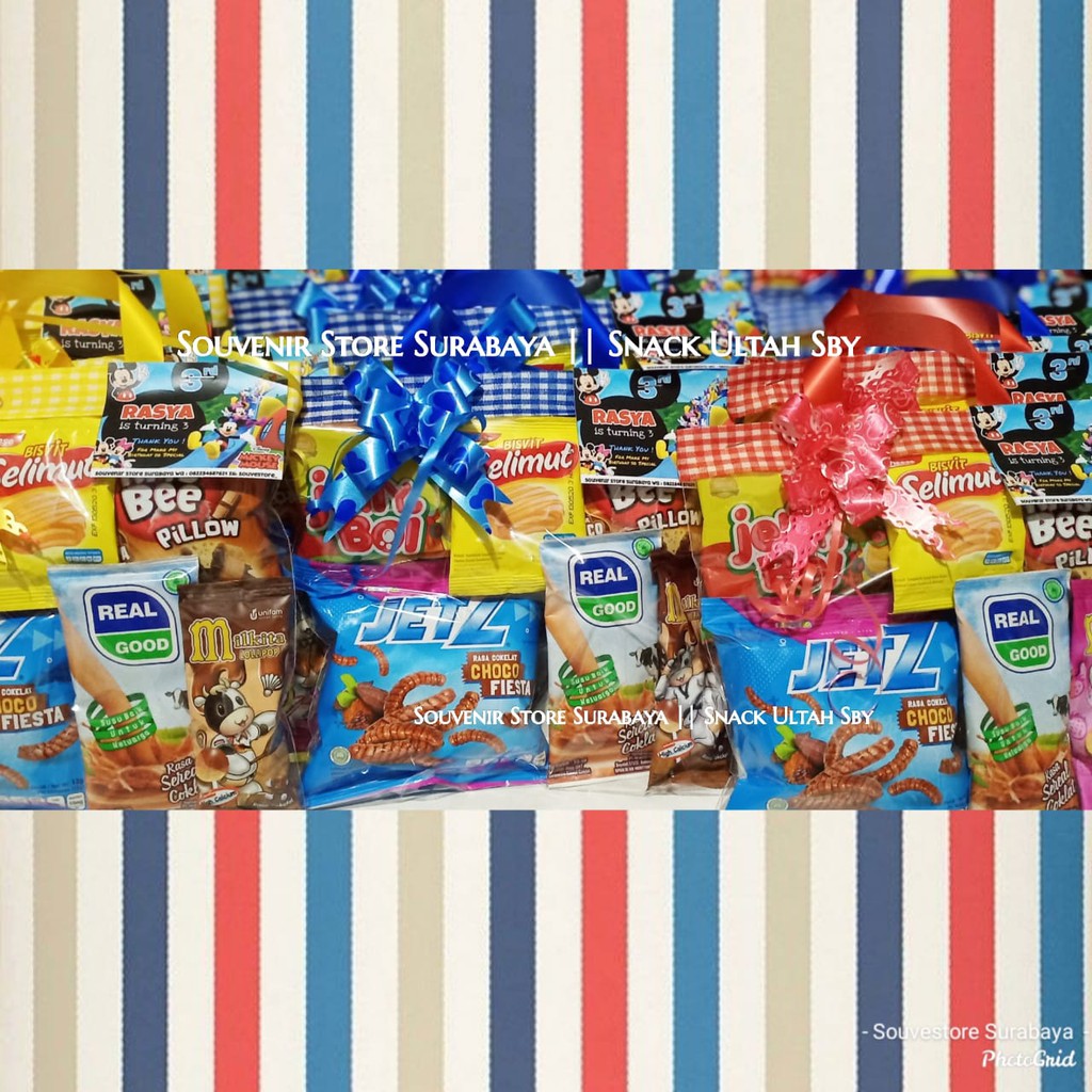 Bingkisan Snack Ultah/ Snack Ulang Tahun/Paket Snack Ultah/Goodiebag Snack Murah / Souvenir murah