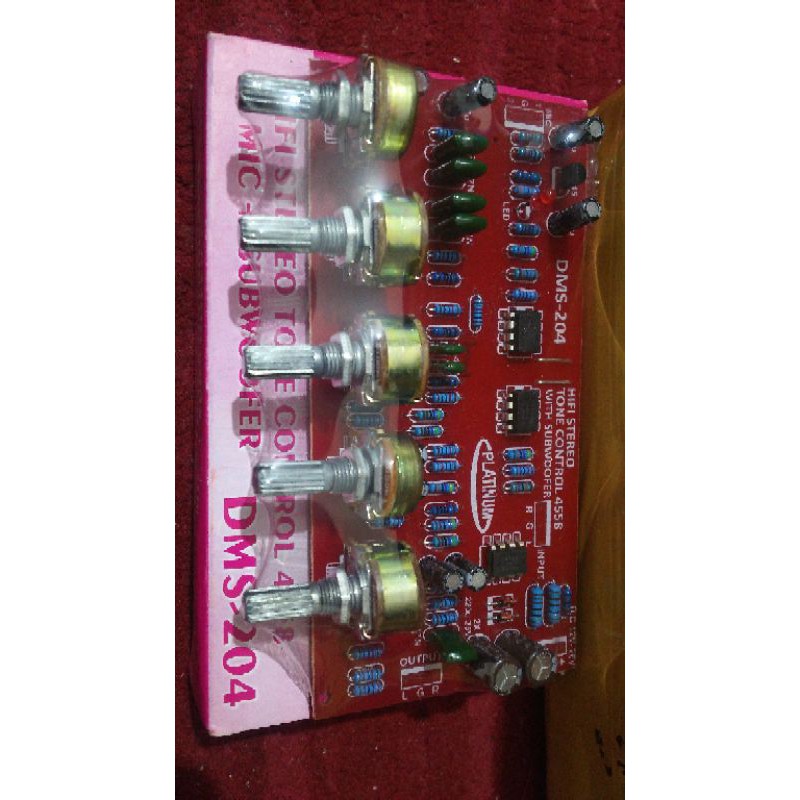 Kit Platinum DMS 204 HIFI Stereo Tone Control 4558 + Mic + SubWoofer DMS-204 dms204