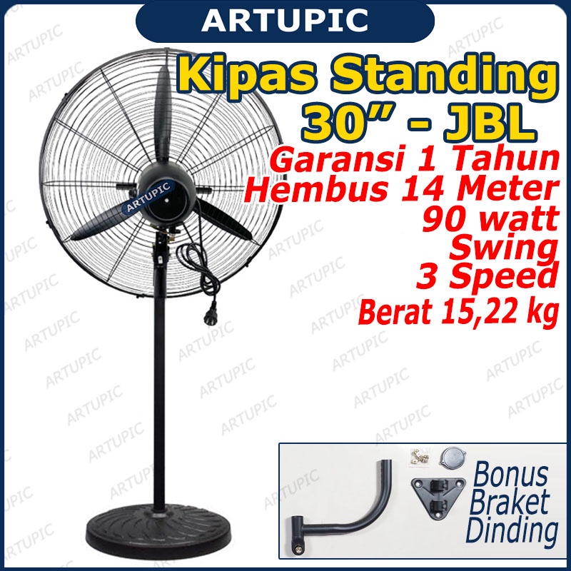 Kipas STANDING Fan 30 inch merk JBL Kipas Angin Berdiri Standing Kandang Gudang Garasi DLL