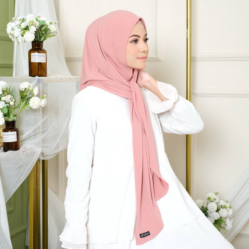 Izzy Square Instant - Albata Hijab-Izzy Dusty Pink