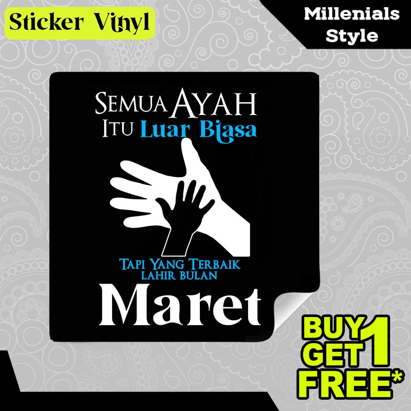 

Stiker Sticker Semua Ayah Luar Biasa Lahir Bulan Maret Tulisan Kalimat Keren dan Inspiratif Aesthetic Bahan Vinyl Satuan Anti Air