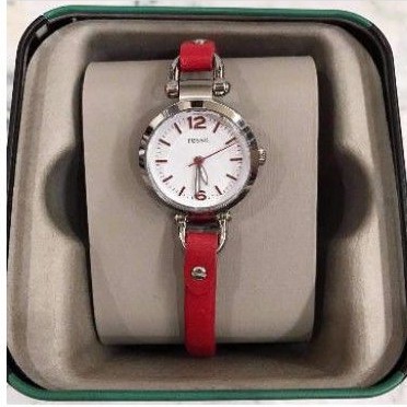 Jam Tangan Fossil Georgia Red Preloved
