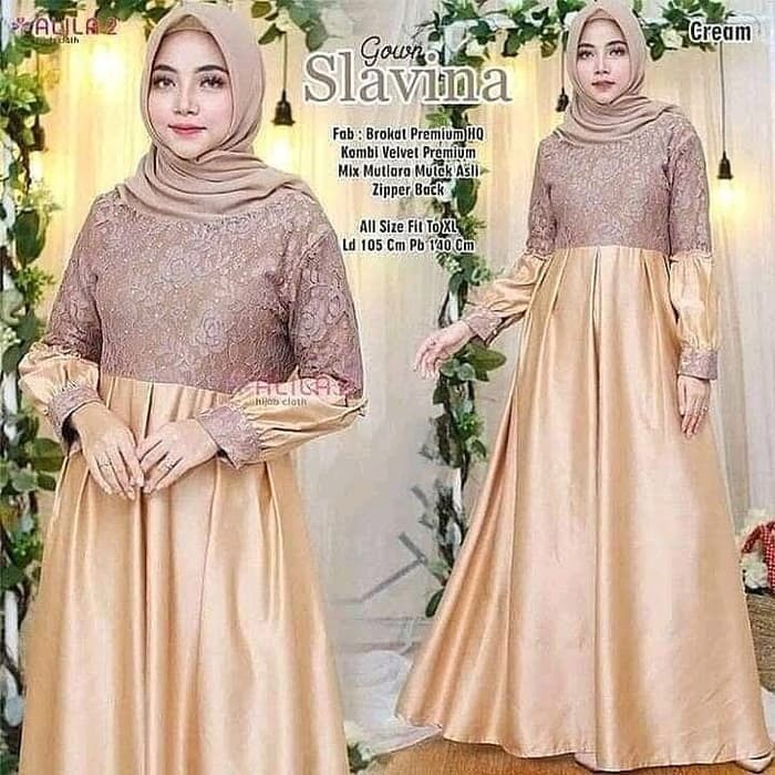 Baju Gamis Hijab Syari Wanita Terbaru Gamis Pesta Humaira Dress