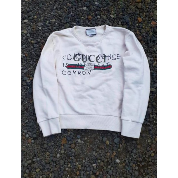 GUCCI COMMON SENSE IS NOT THAT COMMON CREWNECK  SECOND PRELOVED