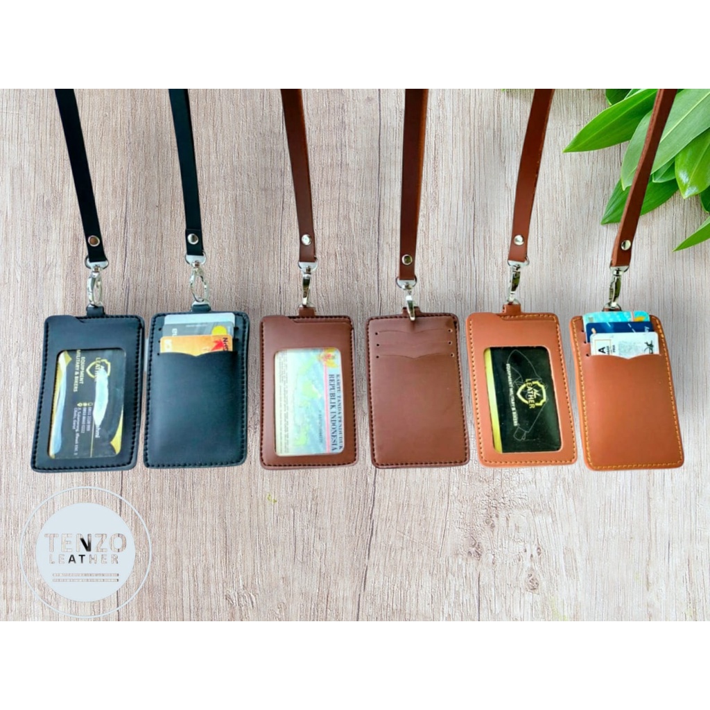 

ID CARD HOLDER NAME TAG DOMPET KARTU KULIT Lanyard by TENZO