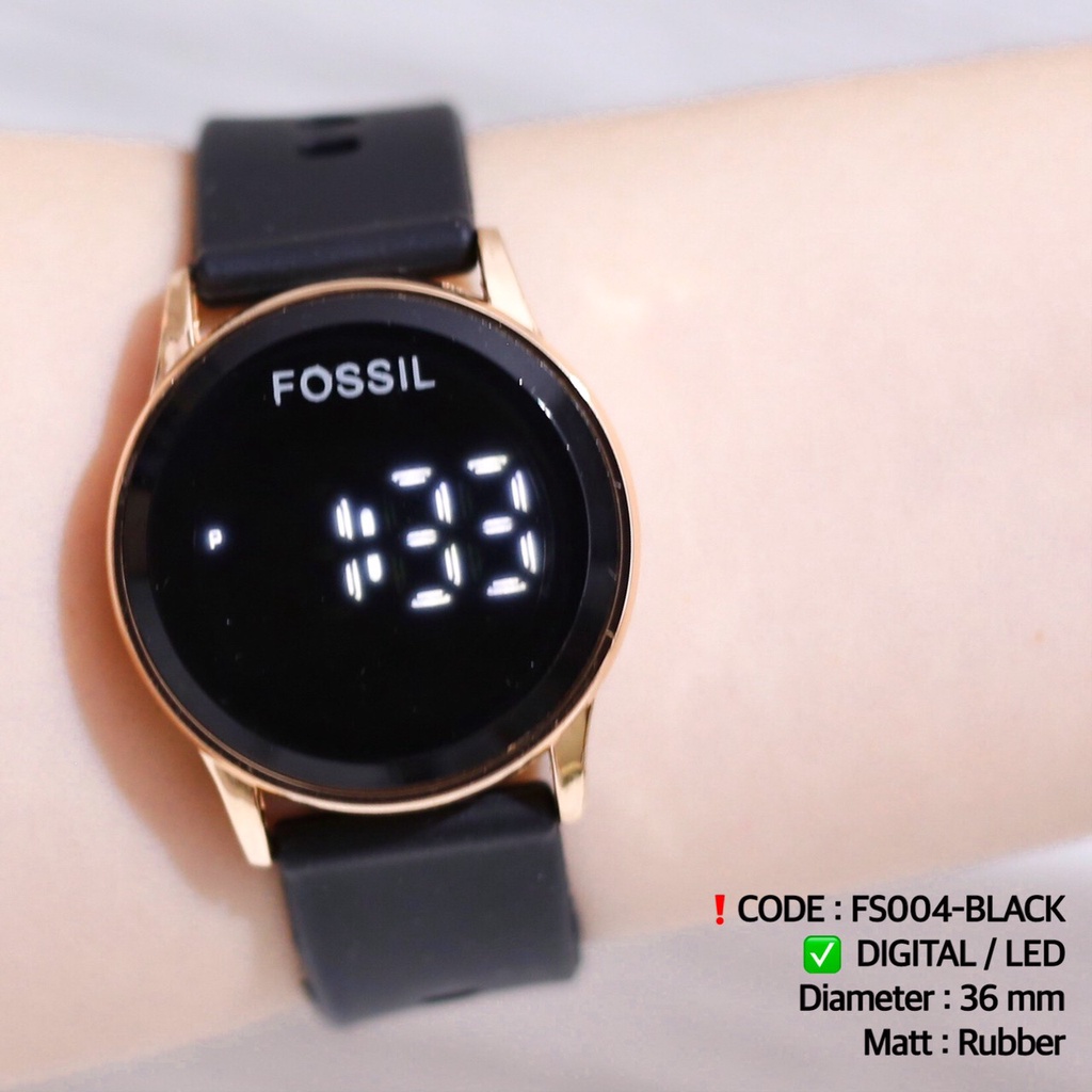 Jam tangan LED touch screen wanita pria rubber karet sporty layar sentuh termurah FSLED