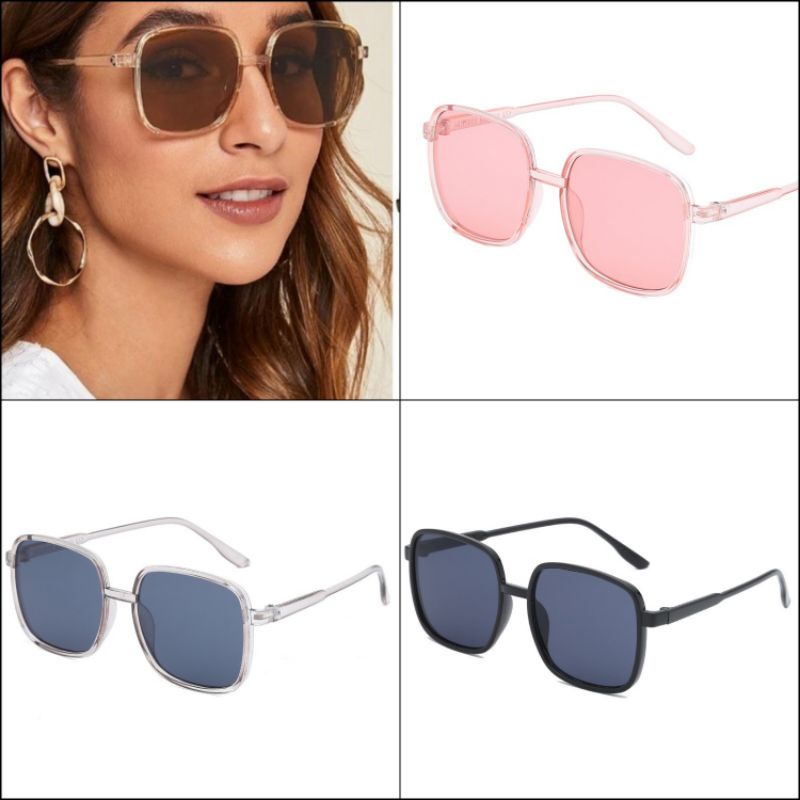 Kacamata Korea Wanita Anti Radiasi Sunglasses Fashion Retro