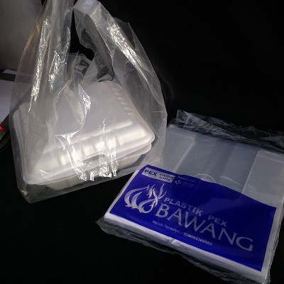 kresek pp bening merk pex  bawang uk 20
