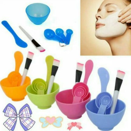 MANGKOK MASKER SET / Mangkok Masker Set 4IN1 / Mangkuk Masker Set Wajah Kosmetik DIY