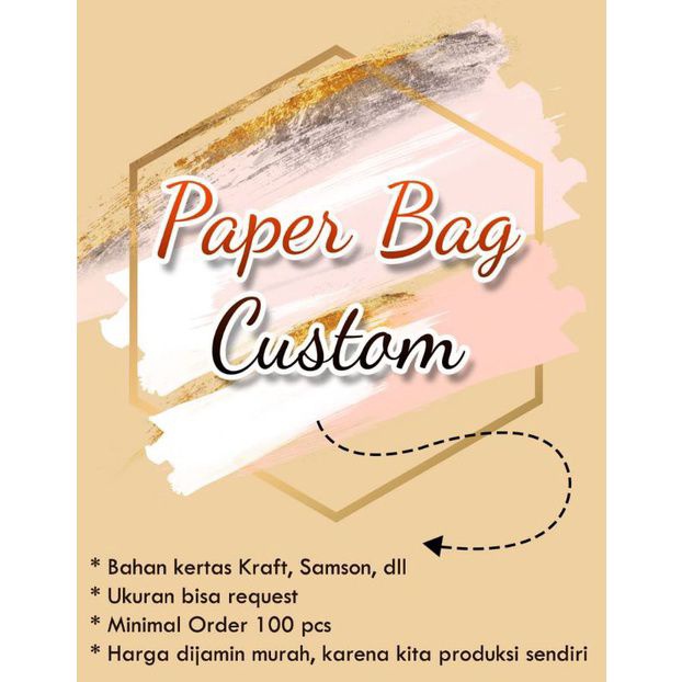 

PAPERBAG CUSTOM pesanan BC colour 20cm x 9cm x 15cm