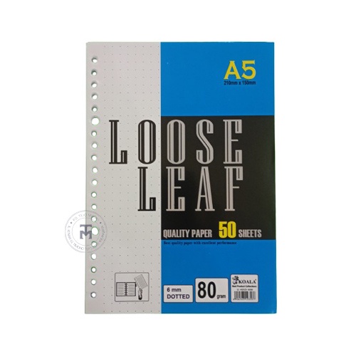 

Loose Leaf Titik 6mm A5 Koala 50 Sheets