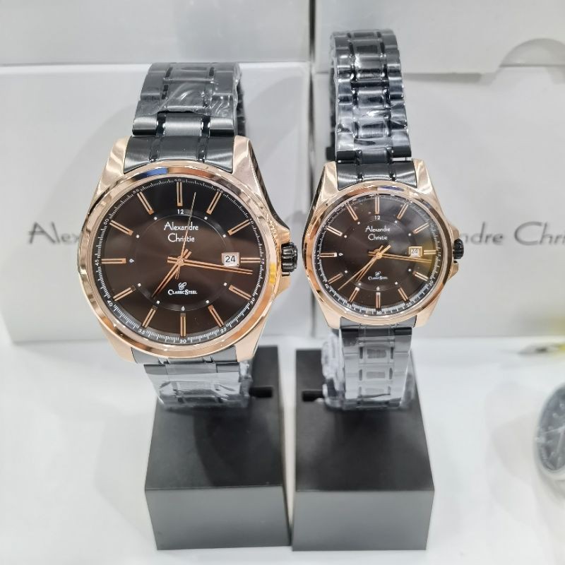 alexandre christie 8502 / ac 8502 / jam tangan couple alexandre christie