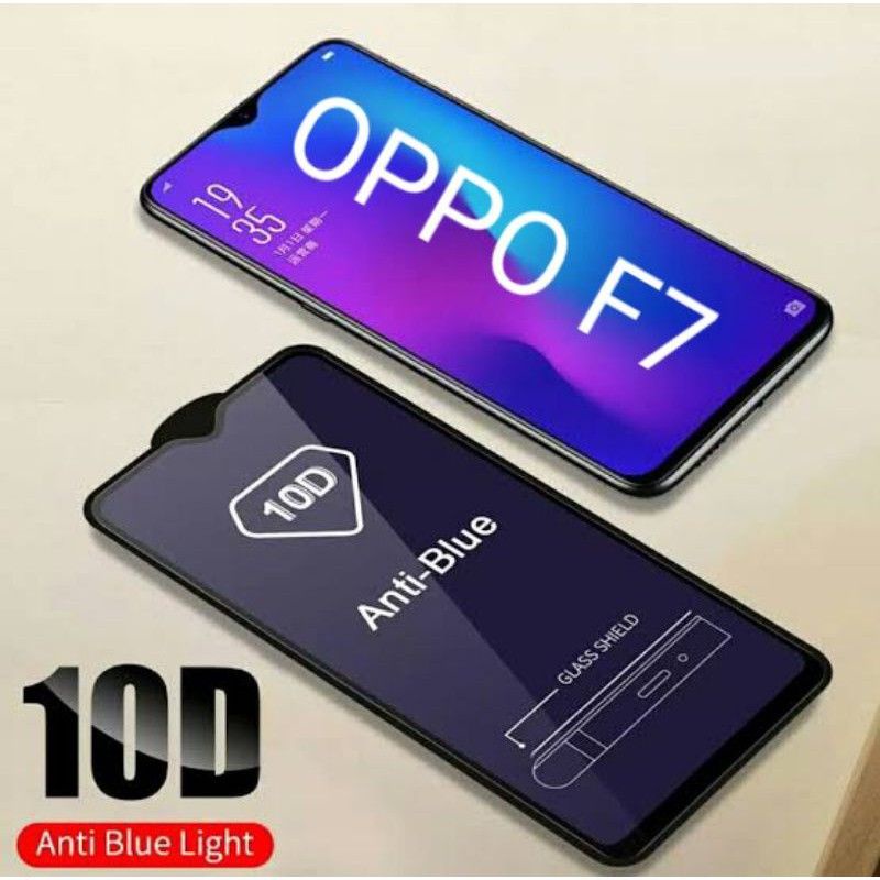 [Oppo F7/A31 ]Tempered Anti Blue Light Tempered Glass Anti UV Screen Protector Full