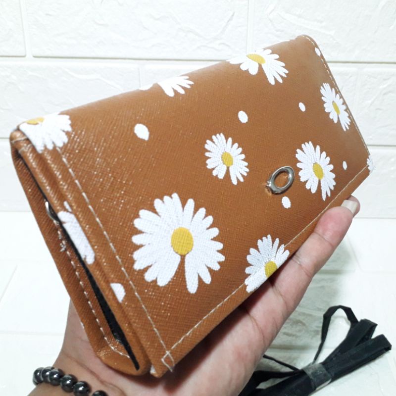 DOMPET WANITA LIPAT TALI PANJANG HARGA MURAH 024-Coklat