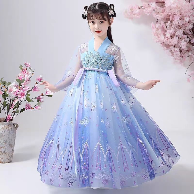 Children's Hanfu girls' summer clothes Chinese style children's clothes Tang clothes super FAIRY DRE