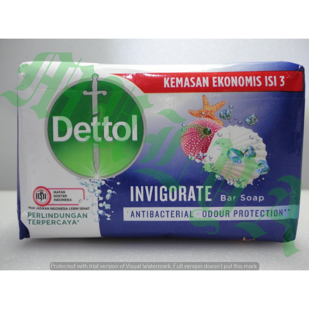 Dettol Invigorate Sea Minerals bar soap isi 3 x 100gr